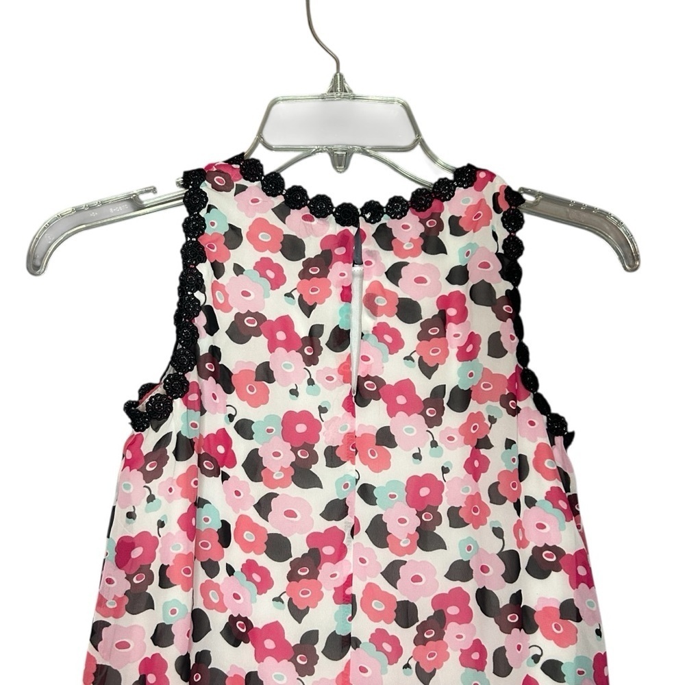 Kate Spade Floral Pink and Black Kids Dress ruffle size 10 - Picture 5 of 12